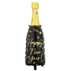 PARTYDECO Balon Champagne Foliowy Butelka 39,5X98 Cm Wielokolorowy