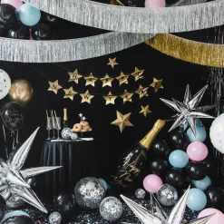 PARTYDECO Balon Champagne Foliowy Butelka 39,5X98 Cm Wielokolorowy