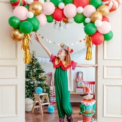 PARTYDECO Balon Elf Stojacy Foliowy 32X75 Cm Wielokolorowy Hot