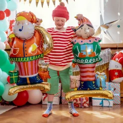 PARTYDECO Balon Elf Stojacy Foliowy 32X75 Cm Wielokolorowy Hot