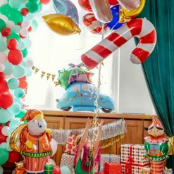 PARTYDECO Balon Elf Stojacy Foliowy 32X75 Cm Wielokolorowy Hot