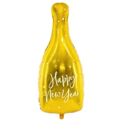 PARTYDECO Balon New Year Metalizowany Butelka 32X82 Cm Zloty Discount