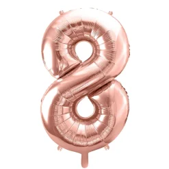 PARTYDECO Balon Pink Metal Foliowy Cyfra "8" 86 Cm Rozowy Online