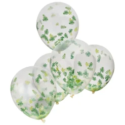 GINGER RAY Balony Lets Go Wild Z Confetti 5 Szt. Fi 30,5 Cm Przezroczysty Discount