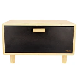 HOMLA Chlebak Bambou Czarny 35X23 Cm Naturalny New