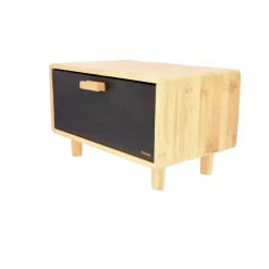 HOMLA Chlebak Bambou Czarny 35X23 Cm Naturalny New