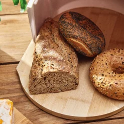 HOMLA Chlebak Darvin Okragly 37X26X22 Cm Bialy Sale