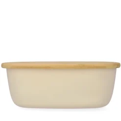 HOMLA Chlebak Nores Z Bambusowa Pokrywka 37X22X14 Cm Bezowy Outlet
