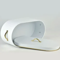 COOKINI Chlebak Sandy White Ze Zlotymi Elementami 18X34 Cm Bialy Best
