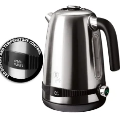BERLINGER HAUS Czajnik Elektryczny Black Silver Eternal Z Regulacja Temperatury Srebry 1,7 L Srebrny Outlet