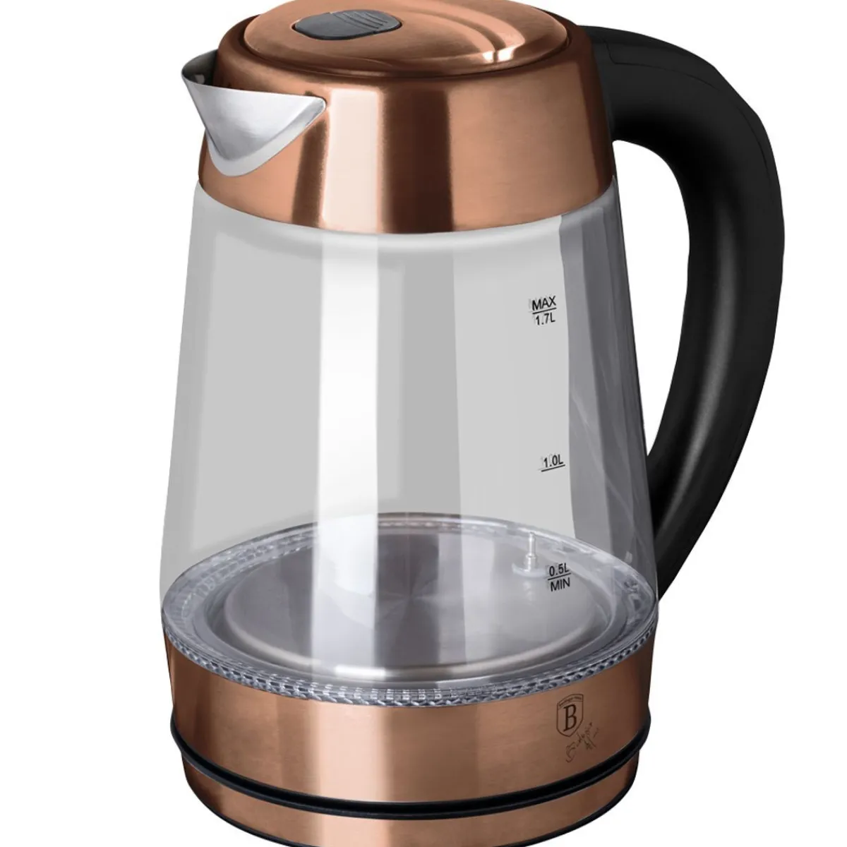 BERLINGER HAUS Czajnik Elektryczny Rose Gold Z Regulacja Temperatury 1,7 L Brazowy Discount