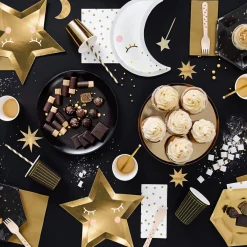 PARTYDECO Dekoracja Stars Do Muffinek Zlote Gwiazdki 6 Szt. 11,5 Cm Zloty Outlet