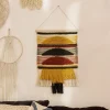 HOMLA Dekoracja Wiszaca Danto Z Zielonymi Wzorami 40X70 Cm Wielokolorowy Discount