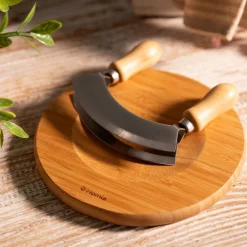 HOMLA Deska Bambou Okragla Z Nozykiem Do Ziol 20X1,6 Cm Best