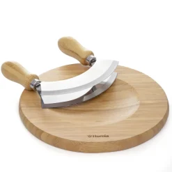 HOMLA Deska Bambou Okragla Z Nozykiem Do Ziol 20X1,6 Cm Best