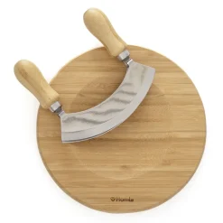 HOMLA Deska Bambou Okragla Z Nozykiem Do Ziol 20X1,6 Cm Best
