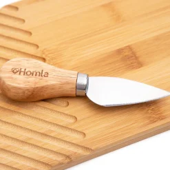HOMLA Deska Bambou Z Nozykiem Do Sera 38X15Cm Naturalny Outlet