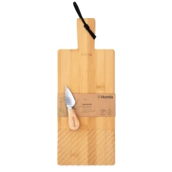 HOMLA Deska Bambou Z Nozykiem Do Sera 38X15Cm Naturalny Outlet