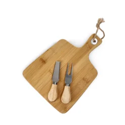 HOMLA Deska Bambou Z Zestawem Nozy 26X19 Cm Naturalny Outlet
