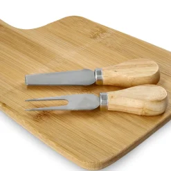 HOMLA Deska Bambou Z Zestawem Nozy 26X19 Cm Naturalny Outlet