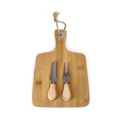 HOMLA Deska Bambou Z Zestawem Nozy 26X19 Cm Naturalny Outlet