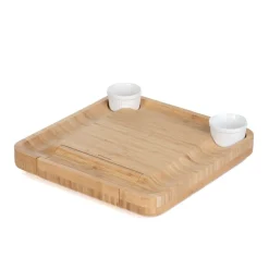 HOMLA Deska Rumi Do Serwowania Z Miseczkami I Nozykami 33X33 Cm Clearance
