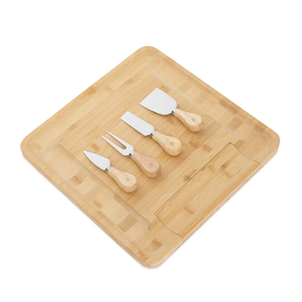 HOMLA Deska Rumi Do Serwowania Z 4 Nozykami 32X32 Cm Naturalny Online