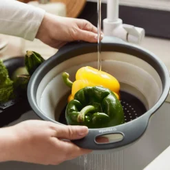 HOMLA Durszlak Easy Cook Skladany Okragly Szary Outlet