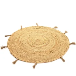 HOMLA Dywan Alana Jutowy Okragly 80 Cm Naturalny