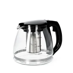 HOMLA Dzbanek Melzo Z Zaparzaczem Do Kawy I Herbaty Czarny 1,4 L Przezroczysty New