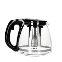 HOMLA Dzbanek Melzo Z Zaparzaczem Do Kawy I Herbaty Czarny 1,4 L Przezroczysty New