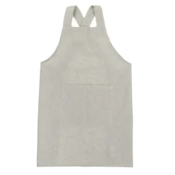 HOMLA Fartuch Kuchenny Monez Crossback Domieszka Lnu Szary 100X90 Cm Outlet