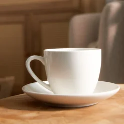 HOMLA Filizanka Auro Z Podstawka Biala 0,23 L Bialy Clearance
