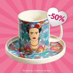 HOMLA Filizanka Frida Kahlo Do Espresso Ze Spodkiem Turkusowa 0,08 L Best