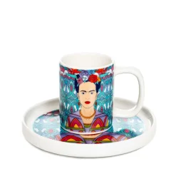 HOMLA Filizanka Frida Kahlo Do Espresso Ze Spodkiem Turkusowa 0,08 L Best