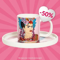 HOMLA Filizanka Frida Kahlo Do Espresso Ze Spodkiem Fioletowa 0,08 L New
