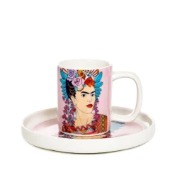 HOMLA Filizanka Frida Kahlo Do Espresso Ze Spodkiem Fioletowa 0,08 L New