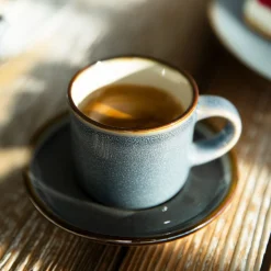 HOMLA Filizanka Larisa Do Espresso Ze Spodkiem Szara 0,08 L Szary Clearance