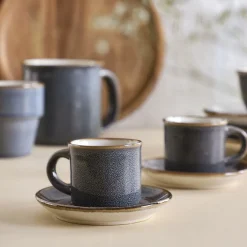 HOMLA Filizanka Larisa Do Espresso Ze Spodkiem Szara 0,08 L Szary Clearance