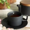 HOMLA Filizanka Marin Ze Spodkiem Czarna 0,2 L Outlet