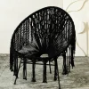 HOMLA Fotel Acapulco Bliss Makrama Czarna 93X73X85 Cm Sale