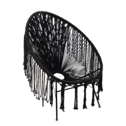 HOMLA Fotel Acapulco Bliss Makrama Czarna 93X73X85 Cm Sale