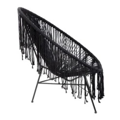 HOMLA Fotel Acapulco Bliss Makrama Czarna 93X73X85 Cm Sale