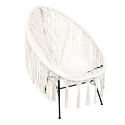 HOMLA Fotel Acapulco Bliss Makrama Ecru 93X73X85 Cm Outlet