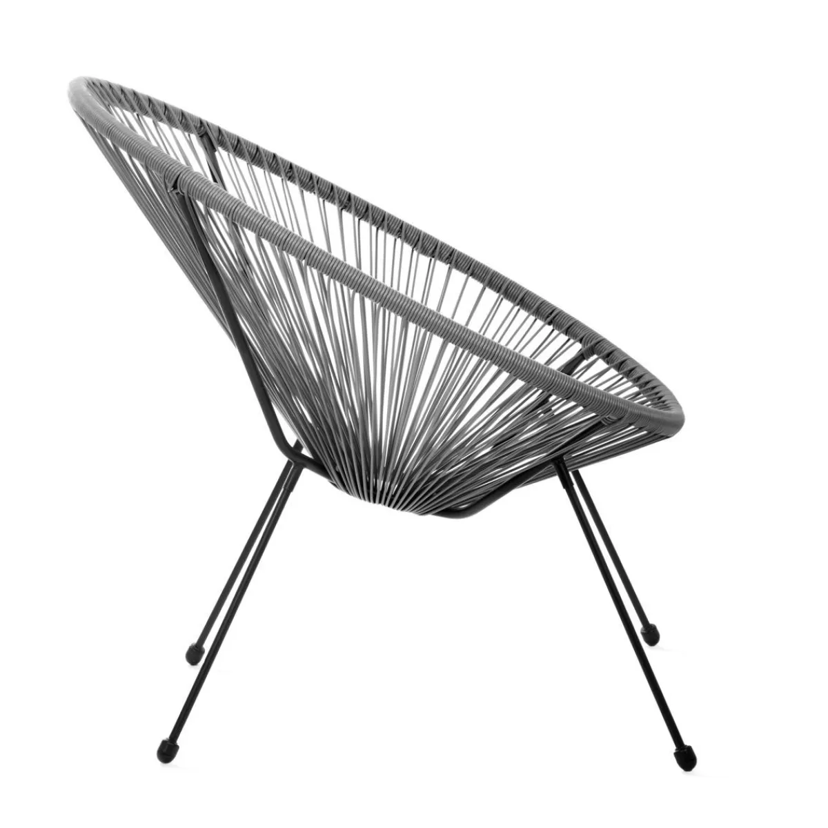 HOMLA Fotel Acapulco Ciemnoszary 93X73X85 Cm New