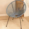 HOMLA Fotel Acapulco Jasno 93X73X85 Cm Szary Sale