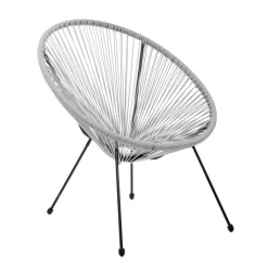 HOMLA Fotel Acapulco Jasno 93X73X85 Cm Szary Sale