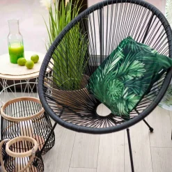 HOMLA Fotel Acapulco 93X73X85 Cm Czarny