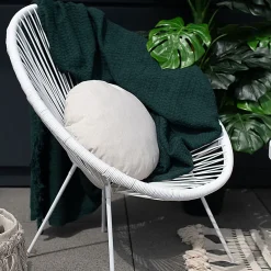 HOMLA Fotel Acapulco 93X73X85 Cm Bialy Hot