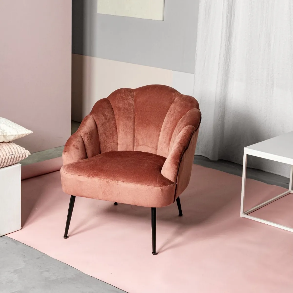 HOMLA Fotel Ariel 65X71X76 Cm Rozowy Best